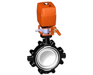 電動蝶閥,24V 帶手動手柄、+GF+電動蝶閥 電動塑料蝶閥